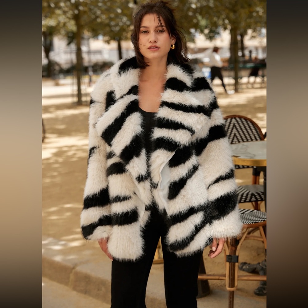 FROM PARIS!!Fabulous Faux Fur Coat